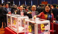 Hôm nay (30/1), Đại hội Đảng XIII làm việc tại Hội trường cả ngày để tiến hành bỏ phiếu bầu cử Ban Chấp hành Trung ương khóa XIII.