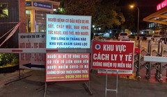 Khu vực cổng Bệnh viện Trẻ em Hải Phòng những ngày phong tỏa, cách ly y tế. Ảnh: UBND TP. Hải Phòng.