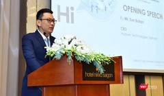 Tổng Giám đốc Công ty Huawei Việt Nam Sun Bohan chia sẻ tại Hội nghị Hệ sinh thái các đối tác của Huawei Việt Nam năm 2021.