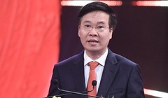 Ông Võ Văn Thưởng - Ủy viên Bộ Chính trị, Thường trực Ban Bí thư - phát biểu tại buổi lễ.