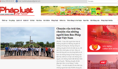 Giao diện báo Pháp luật Việt Nam điện tử trước ngày bị đình bản 3 tháng - Ảnh chụp màn hình ngày 5/7/2022.