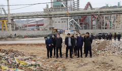 Lãnh đạo UBND tỉnh Thanh Hóa kiểm tra tiến độ triển khai dự án Nhà máy đốt rác phát điện tại Bỉm Sơn vào tháng 1/2021. Ảnh: thanhhoa.gov.vn.