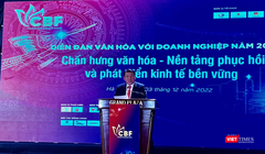 Bộ trưởng Nguyễn Văn Hùng nhấn mạnh, chiều sâu văn hóa giúp các doanh nghiệp không đơn thuần chạy theo lợi nhuận, làm giàu bằng mọi giá. 