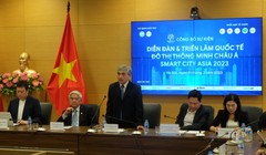 Họp báo công bố Diễn đàn và Triển lãm Quốc tế Đô thị thông minh châu Á (Smart City Asia 2023) lần thứ 2 vừa diễn ra sáng nay.