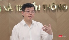 Thứ trưởng Nguyễn Thanh Lâm - người phát ngôn của Bộ Thông tin và Truyền thông tại họp báo thường kỳ tháng 6 của Bộ.