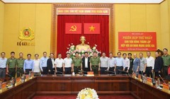 Các đại biểu dự Phiên họp thứ nhất Ban Vận động thành lập Hiệp hội An ninh mạng quốc gia.