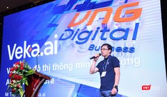 Ông Vũ Văn Tiệp - Giám đốc sản phẩm Veka.ai, VNG Digital Business chia sẻ tại sự kiện