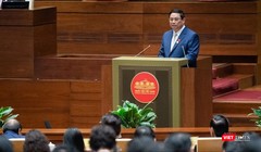 Thủ tướng Phạm Minh Chính báo cáo kết quả thực hiện kế hoạch phát triển kinh tế - xã hội năm 2023 và dự kiến kế hoạch phát triển kinh tế - xã hội năm 2024.