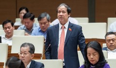 Bộ trưởng Nguyễn Kim Sơn trả lời chất vấn của các đại biểu Quốc hội.