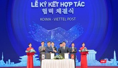 Đại diện lãnh đạo Viettel Post và KOIMA tại lễ ký kết hợp tác
