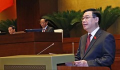 Chủ tịch Quốc hội Vương Đình Huệ phát biểu khai mạc Kỳ họp bất thường lần thứ 5.