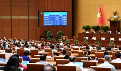 Quốc hội Biểu quyết thông qua Luật Bảo vệ dữ liệu cá nhân.. Ảnh: quochoi.vn