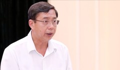 Thiếu tướng Trần Đình Chung, Phó Cục trưởng Cục An ninh chính trị nội bộ, Bộ Công an, thông tin tại họp báo. Ảnh: MOET.