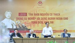 Hội thảo tại BNG nhân kỷ niệm 100 ngày sinh cố Ngoại trưởng Nguyễn Cơ Thạch. Ảnh Bộ Ngoại giao.