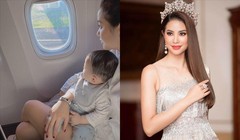 Hoa hậu Phạm Hương trở về Việt Nam cùng 2 cậu con trai 