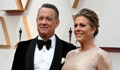 Tom Hanks và vợ, Rita Wilson, trong lễ trao giải Oscar lần thứ 92 tổ chức vào ngày 9/2/2020 (Ảnh: AFP)