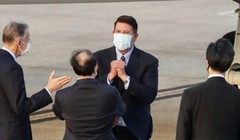 Thứ trưởng Ngoại giao Mỹ Keith Krach đến Đài Bắc trong hôm 17/9 (Ảnh: AFP)