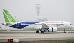 Mẫu máy bay Trung Quốc tự sản xuất trong nước C919 (Ảnh: SCMP)