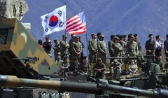 Lính Mỹ và Hàn Quốc tập trận chung hồi năm 2017. Ảnh: AFP.