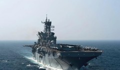 Nhóm sẵn sàng lưỡng cư Mỹ USS Makin Island đã được triển khai tới Biển Đông hồi tuần trước để tham gia tập trận (Ảnh: US Navy)