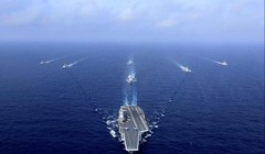 Nhóm tác chiến tàu sân bay Liêu Ninh của Trung Quốc (Ảnh: AFP)