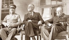 Lãnh đạo Liên Xô, Mỹ và Anh tại hội nghị quốc tế Tehran năm 1943 (Ảnh: AIF)
