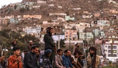 Các thành viên của Taliban tại thủ đô Kabul, Afghanistan ngày 9/10 (Ảnh: Reuters)