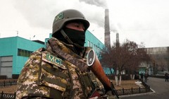 Một binh sĩ thuộc lực lượng CSTO tại Almaty, Kazakhstan (Ảnh: BQP Nga)