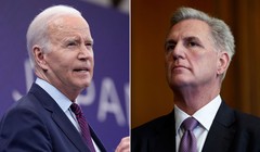 Tổng thống Mỹ Joe Biden và Chủ tịch Hạ viện Kevin McCarthy đạt được thoả thuận sơ bộ về trần nợ công mới (Ảnh: CNN)