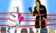 Cuộc đối đầu giữa Amazon và TikTok Shop ở Mỹ đang ngày càng khốc liệt (Ảnh: WSJ)