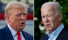 Trước kỳ tranh cử quan trọng trong năm tới, cả ông Donald Trump và Joe Biden đều nêu bật đóng góp của họ cho nền kinh tế Mỹ (Ảnh: Fox News)