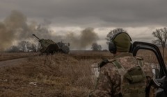 Binh sĩ Ukraine bắn pháo Archer 155mm do Thụy Điển sản xuất vào các vị trí của Nga ở Donetsk ngày 20/1/2024 (Ảnh: AFP)