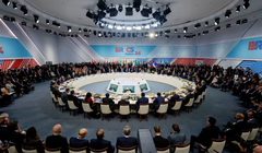 Các quan chức tham dự hội nghị thượng đỉnh BRICS ở Kazan vào tháng trước. Ảnh: AFP.