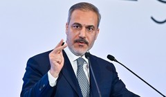 Ngoại trưởng Thổ Nhĩ Kỳ Hakan Fidan, Doha, Qatar, ngày 8/12. Ảnh: Getty.