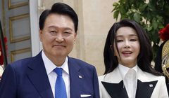 Tổng thống Hàn Quốc Yoon Suk Yeol và đệ nhất phu nhân Kim Keon-hee vào tháng 6/2023. Ảnh: Getty.