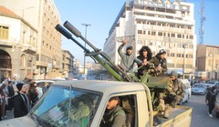 Các nhóm đối lập vũ trang do Hayat Tahrir al-Sham lãnh đạo ở Homs, Syria vào ngày 8/12. Ảnh: Getty.