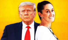 Tổng thống đắc cử Mỹ Donald Trump và Tổng thống Mexico Claudia Sheinbaum lao vào cuộc khẩu chiến kéo dài. Ảnh: DailyBeast.