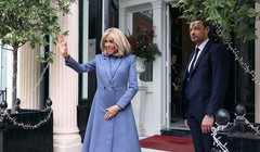 Đệ nhất phu nhân Pháp Brigitte Macron tại Lễ trao giải 'Entente Litteraire' tại Dinh thự Đại sứ Pháp vào ngày 4/12/2024 ở London, Anh. Ảnh: Getty.
