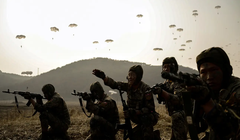 Binh sĩ Triều Tiên tham gia một cuộc tập trận trong bức ảnh được công bố vào tháng 3/2024. Ảnh: KCNA.