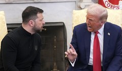 Tổng thống Mỹ Donald Trump và nhà lãnh đạo Ukraine Volodymyr Zelensky ngày 28/2. Ảnh: Getty.