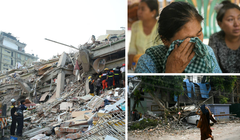 Những hình ảnh tang thương trong vụ động đất xảy ra ở Myanmar vào ngày 28/3. Ảnh: Getty.