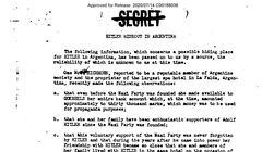 Một hồ sơ giải mật từ tháng 10/1945 cho thấy các điệp viên của Bộ Chiến tranh Mỹ đã nói với FBI về một nơi ẩn náu bí mật nghi của Hitler tại một khách sạn ở La Falda, Argentina. Ảnh: CIA.