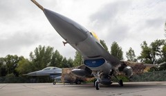 Một chiến đấu cơ F-16 do Mỹ chế tạo và được vận hành bởi lực lượng Ukraine. Ảnh: Getty.