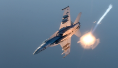 Một chiếc F/A-18 Super Hornet của Hải quân Mỹ bay qua Biển Đỏ trong hoạt động thường lệ vào tháng 1. Ảnh: Không quân Mỹ.