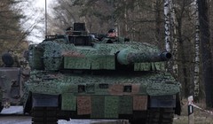 Xe tăng Leopard 2 của Đức trong cuộc tập trận ở Munster, Đức vào ngày 7/2/2022. Ảnh: Getty.
