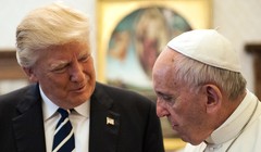 Đức Giáo hoàng Francis gặp Tổng thống Mỹ Donald Trump tại Vatican vào ngày 24/5/2017. Ảnh: Getty.