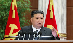 Nhà lãnh đạo Triều Tiên Kim Jong-un phát biểu trong cuộc họp tại Bình Nhưỡng, Triều Tiên, trong bức ảnh được công bố vào ngày 29/12/2024. Ảnh: Reuters.