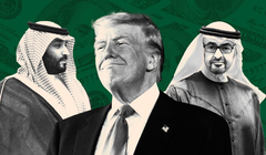 Tổng thống Mỹ Donald Trump, Thái tử Arab Saudi Mohammed bin Salman và nhà lãnh đạo UAE Sheikh Mohammed bin Zayed al-Nahyan. Ảnh: FT.
