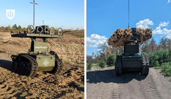 Xe chiến đấu mặt đất không người lái phun lửa Krampus. Ảnh: BQP Ukraine.