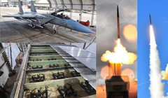 Hình ảnh máy bay đánh chặn F-15EX, hệ thống THAAD và GMD, máy bay không người lái của Ukraine chuẩn bị xuất kích vào ngày 1/6. Ảnh: MW.